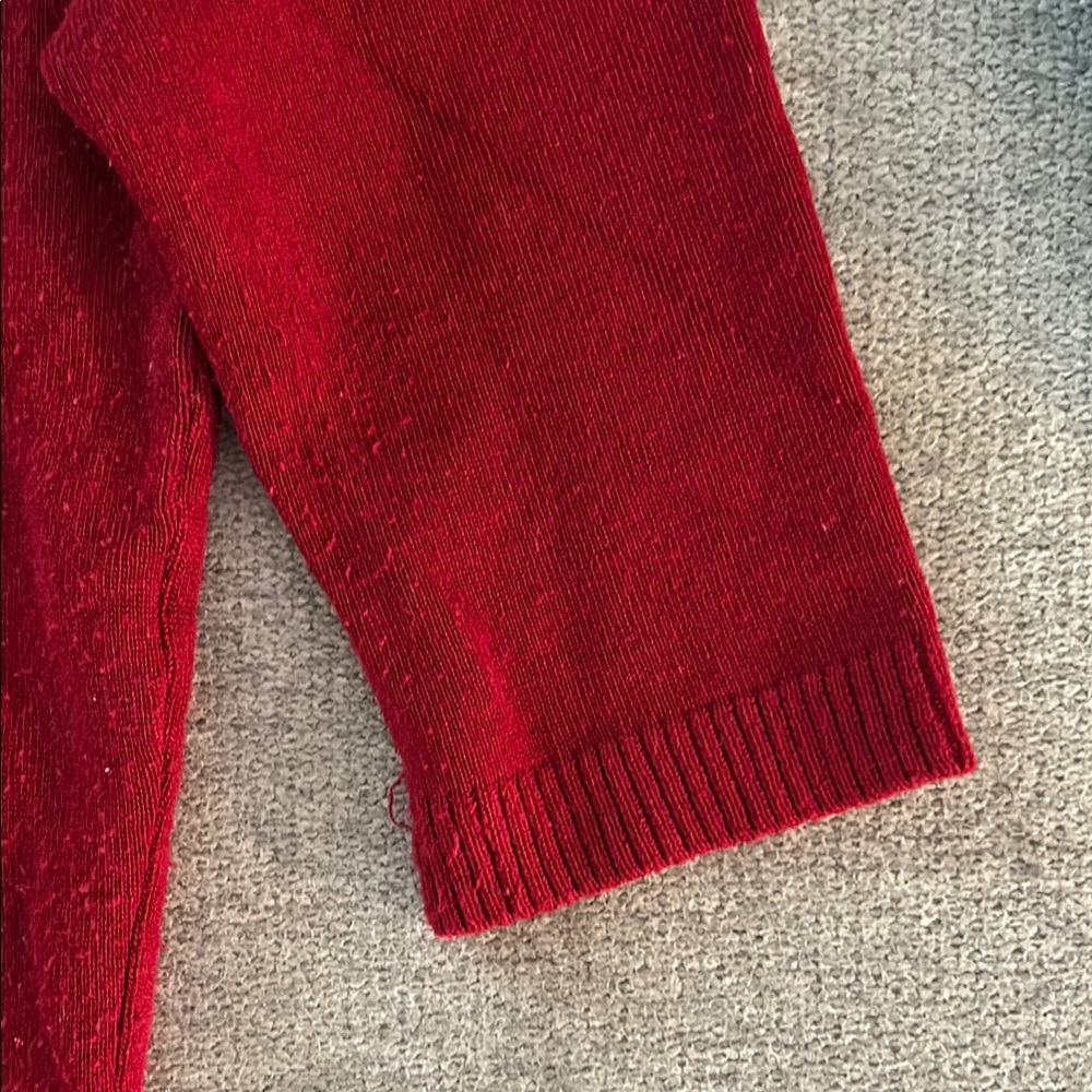 Red Sweater with Rhinestone Detailing - Picture 4 of 5